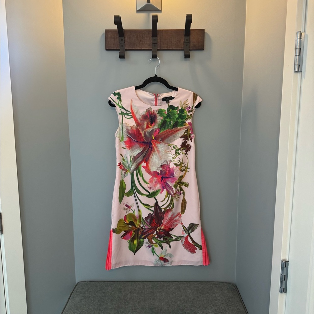 Floral Print Ted Baker Pink Dress